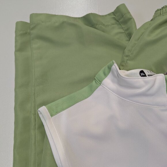 Izod Size Medium Sage Green Track Pants *Tiny Stain and Free Top XL - Picture 16 of 16